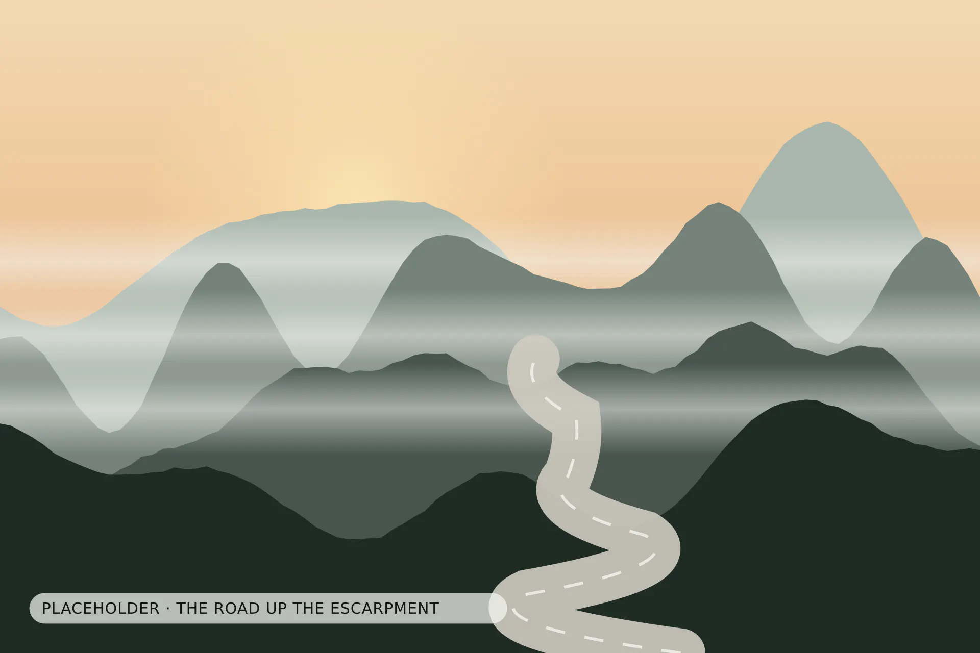 The road up the escarpment